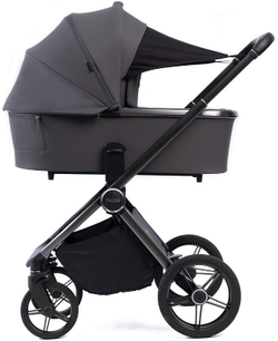 Детская коляска Peppy Monaco 3 в 1 с автокреслом Verona Beige Antrazit (графитовый), рама серая