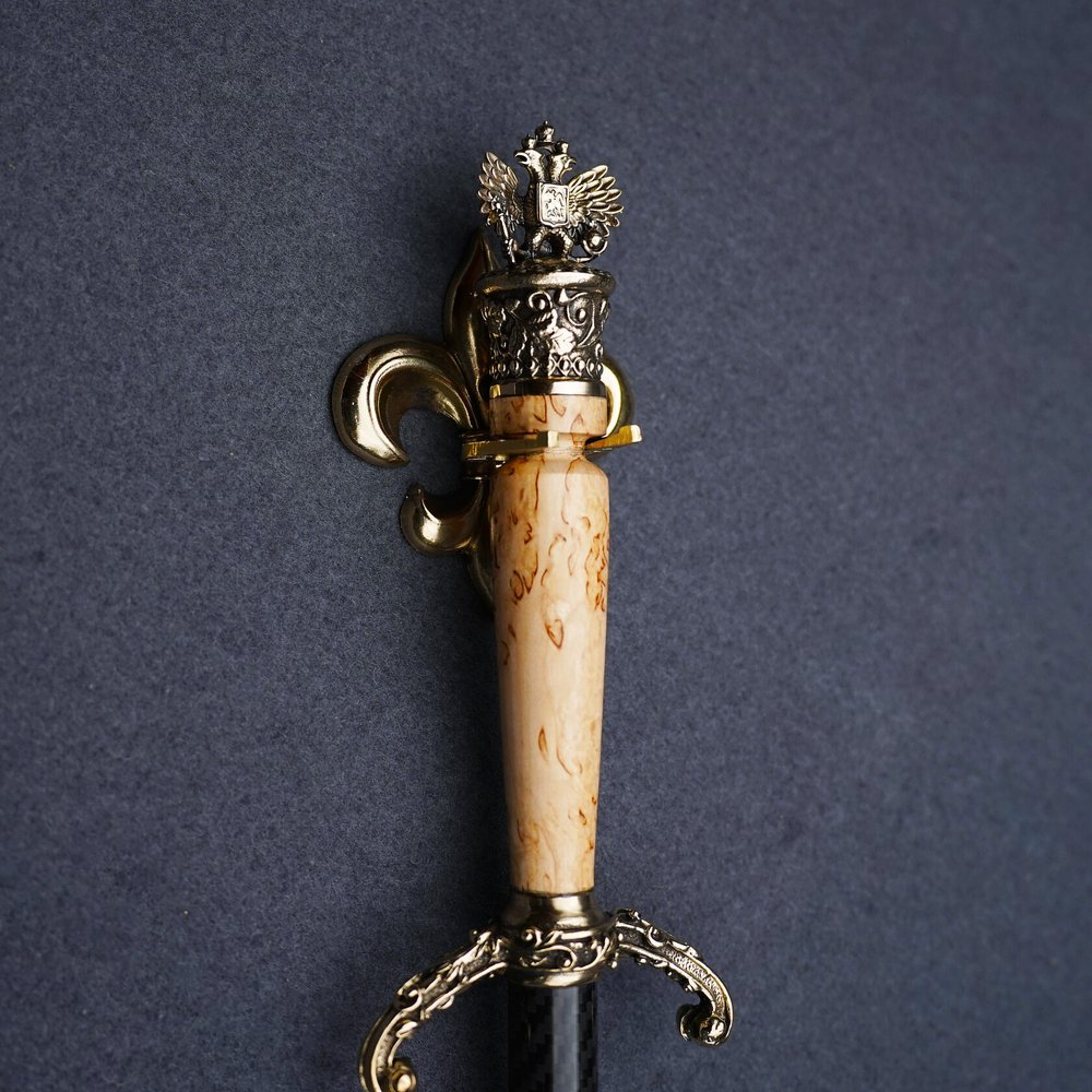 Рожок для обуви "Герб", карбон