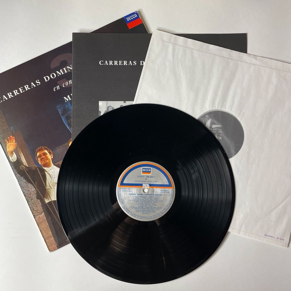 Винтажная виниловая пластинка LP Carreras, Domingo, Pavarotti, Mehta In Concert (Spain 1990)