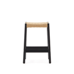 Yalia Табурет из дуба с черной отделкой и веревочным шнуром, высота 65 см