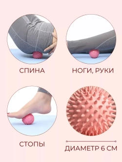 Мяч массажный для стоп с шипами–шар мфр для пилатеса