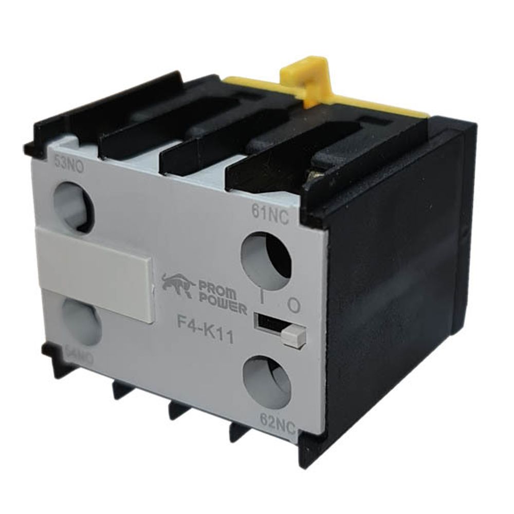 Блок вспомогательных контактов фронтального монтажа F4-K11 для миниконтактора серии JLC1-K, 1НО+1НЗ