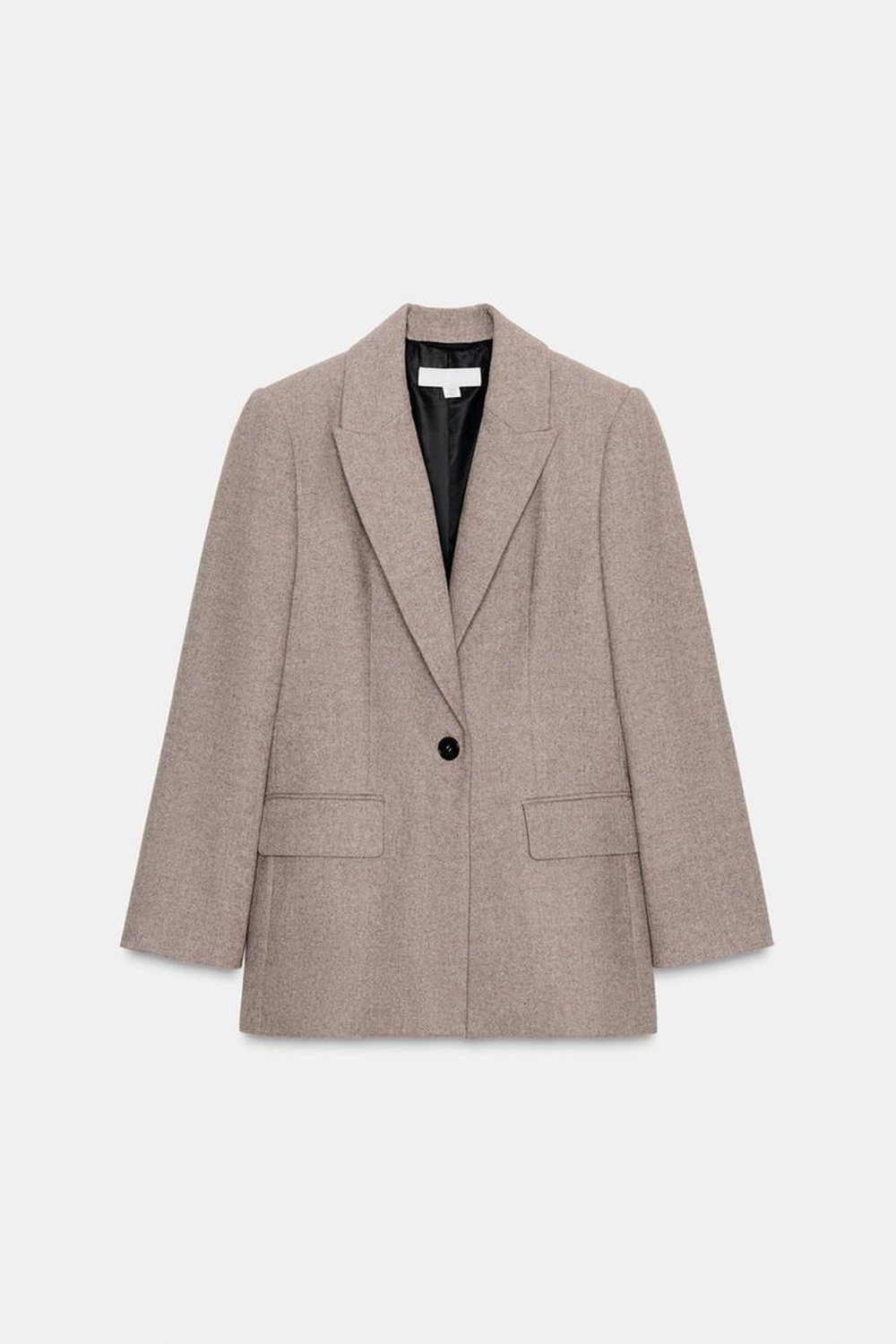 ZARA БЛЕЙЗЕР В ЁЛОЧКУ, РЫЖЕВАТО-КОРИЧНЕВЫЙ