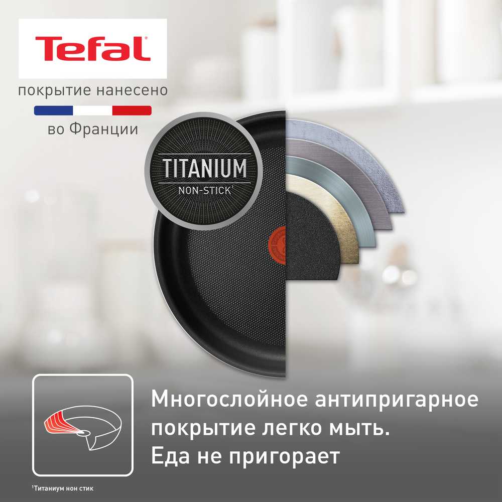 Набор посуды Tefal Ingenio Black 8 предметов 24/28/26/16/ см. 04238850