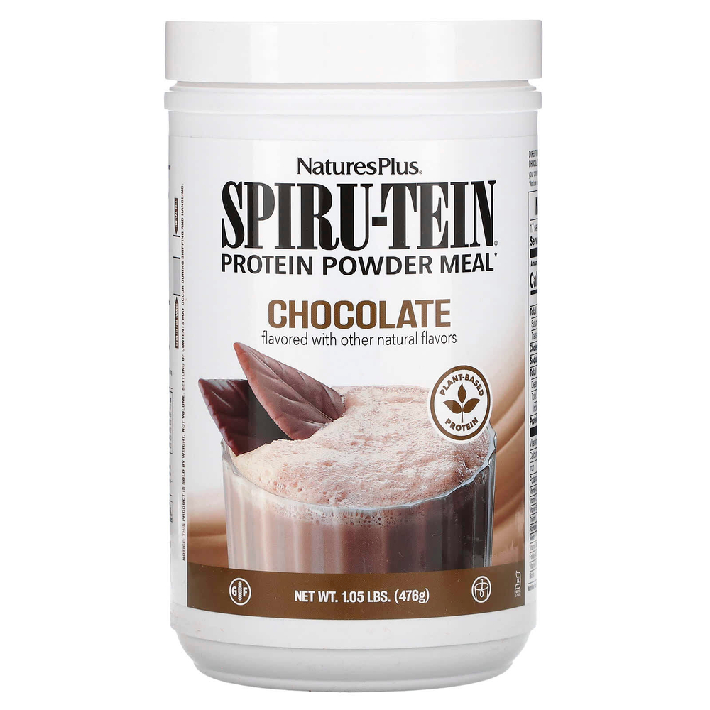 NaturesPlus, Spiru-Tein, протеиновый порошок, со вкусом шоколада, 476 г (1,05 фунта)