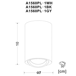 Накладной светильник Arte Lamp A1560PL-1BK