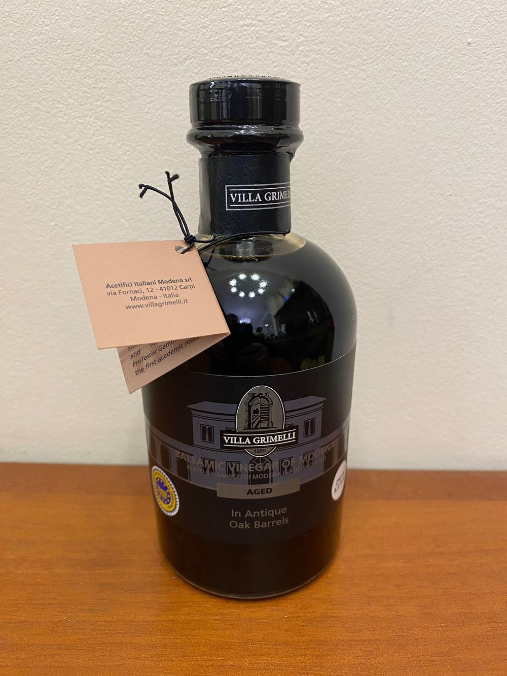 Бальзамический уксуc Villa Grimelli I.G.P. моденский, выдержанный более 3 лет, 250 мл, Италия