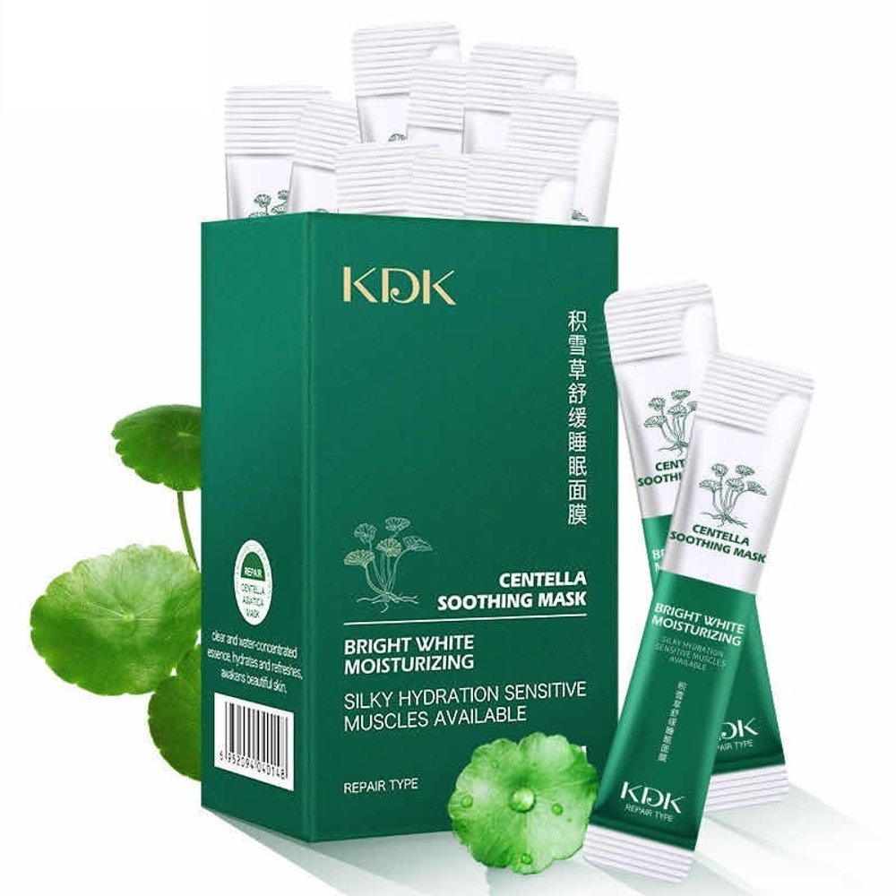 Маска для лица ночная KDK Centella Soothing с центеллой азиатской 4 мл х 20 шт
