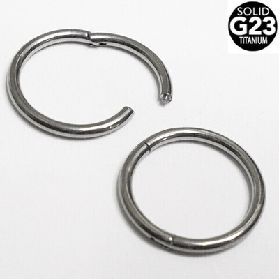 Пирсинг носа, губы, брови, сосков, ушей. Кольцо с замком 8х0,8 мм. Титан G23. 1 шт