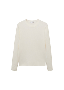 Хлопковый джемпер из тонкого трикотажа в рубчик