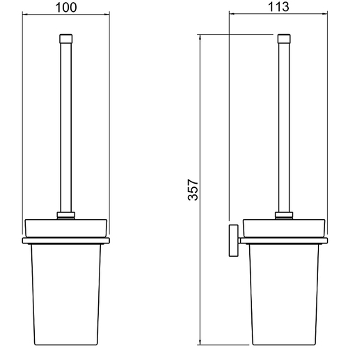 Ершик для унитаза Aquatek Либра AQ4310CR Хром