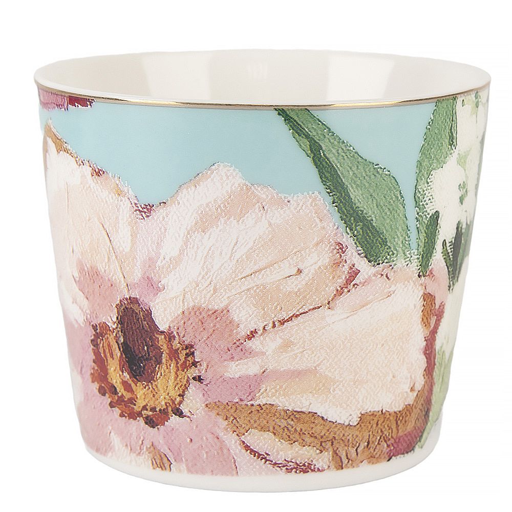 Набор чайный 4пр. "Flowers" (2 персон) v=220мл (фарфор) (подарочная упаковка)