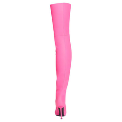 Balenciaga Knife Shark Knee High Boots 11cm Women"s Pink
