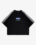 Футболка SoWhat? Logo укороченная черная