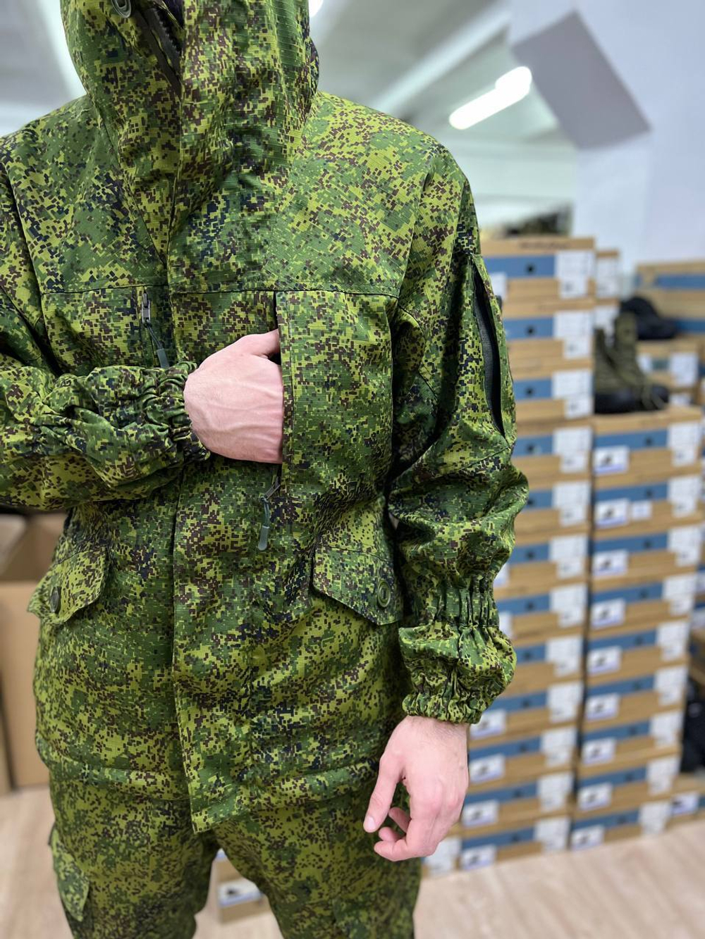 Костюм Горка 6 флис лайт / осень-зима / зелёная цифра