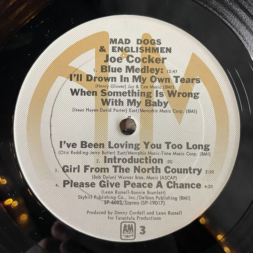 Винтажная виниловая пластинка LP Joe Cocker Mad Dogs and Englishmen (USA 1974) Honky Tonk Women