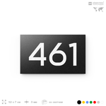 Номер на дверь 461, табличка на дверь для офиса, квартиры, кабинета, аудитории, склада, черная 120х70 мм, Айдентика Технолоджи