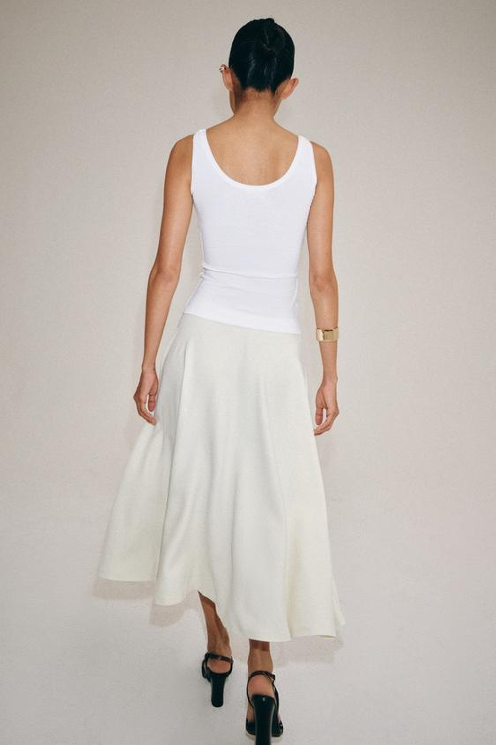 ZARA ЮБКА МИДИ — ZW COLLECTION, ЭКРЮ