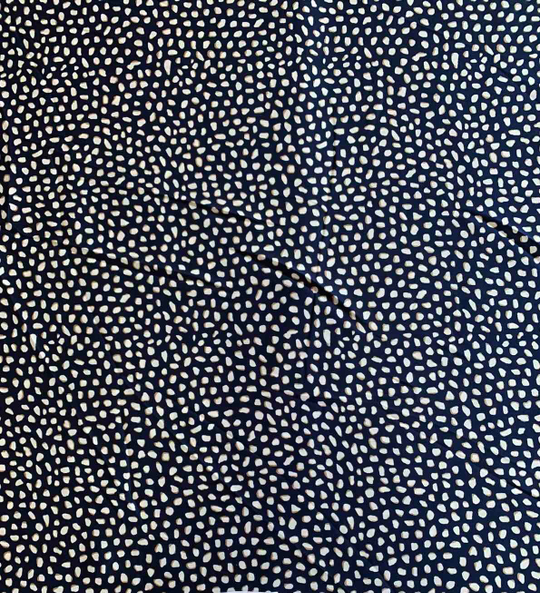 Плательная принт, точка молочн на синем BAVARIA