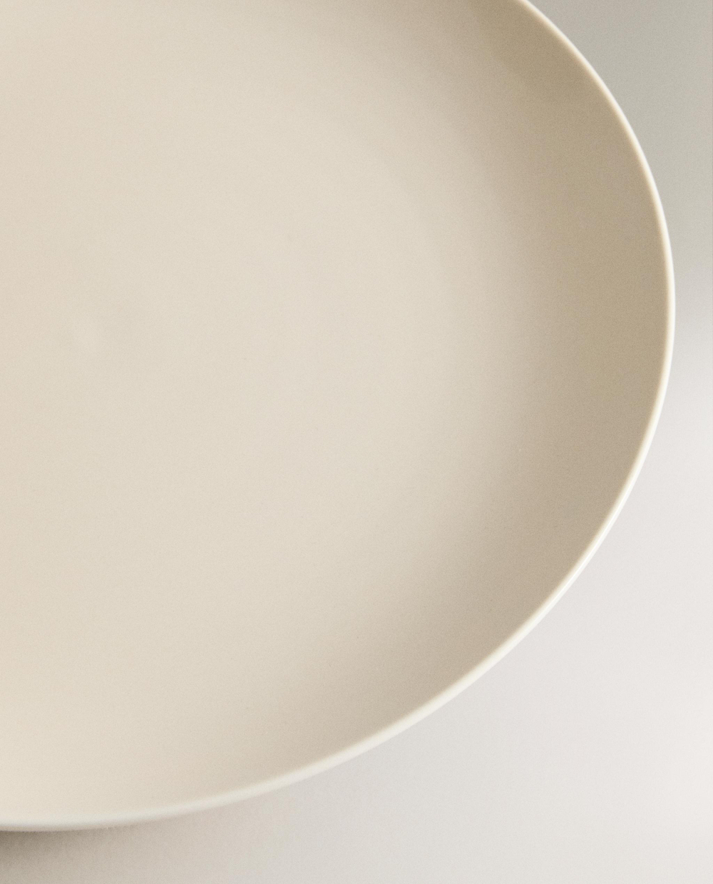 Zara Home тарелка десертная из каменной керамики, цвет кремовый, 21 см