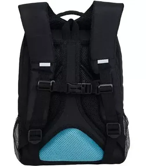 Çanta \ Bag \ RB-456-6 Рюкзак школьный (/4 черный - небесный)