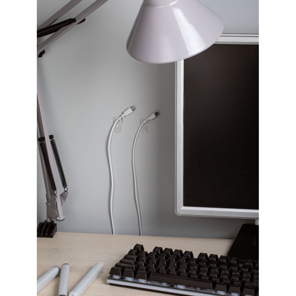 Клипсы СИЛА SCC-D20-T100 для гирлянд с технологией бесследного удаления 100 шт, 120 полосок до 200 г прозрачные