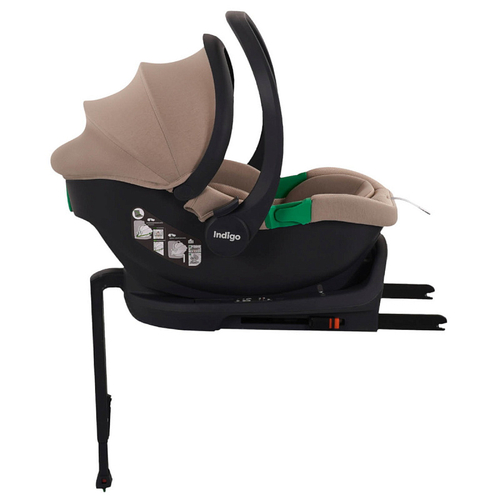 Автокресло Indigo MINKY I-SIZE с базой, группа 0+ (40-87см) бежевый