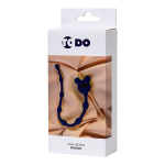 Синяя силиконовая анальная цепочка 27,4см ToyFa ToDo Froggy 356004