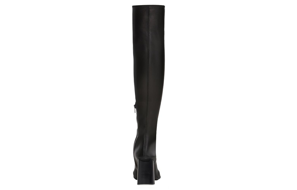 Balenciaga Glove Leather Knee High Boots 8cm Women"s Black