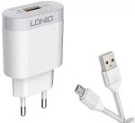 СЗУ 18W с кабелем micro 1USB-A QG A303Q LDNIO
