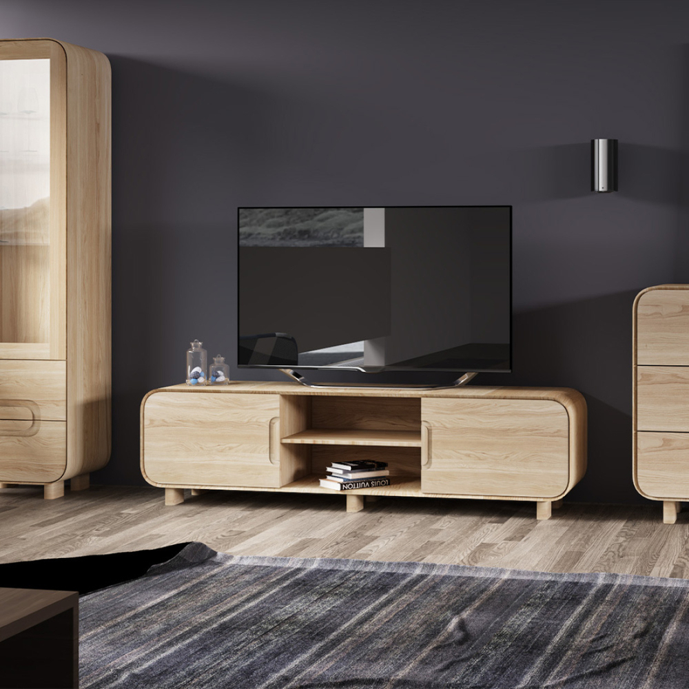 Тумба под ТВ Deo из массива для гостиной