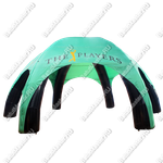 Надувной тент "Чёрно-зеленый" 6*6*3 м, опоры из ПВХ, крыша из нейлона