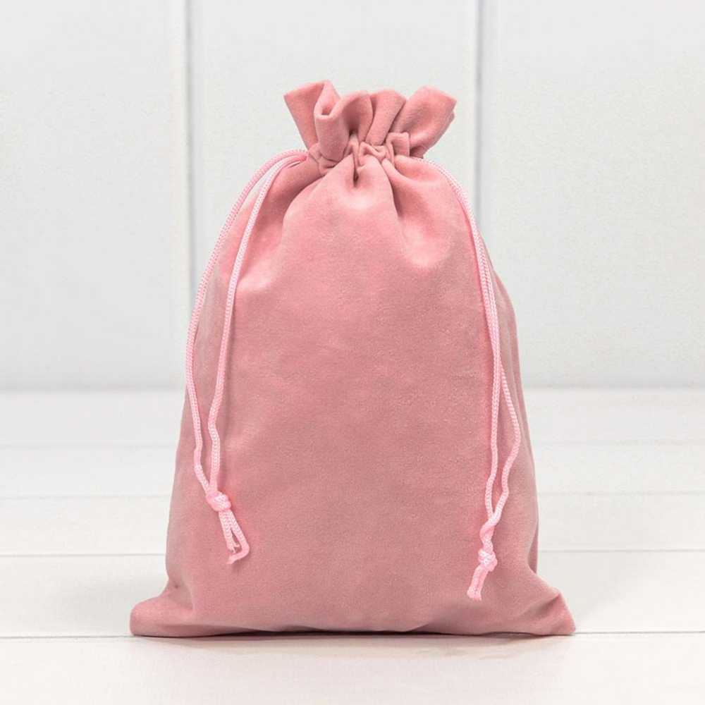 Мешочек 14х20см Бархат класс А (Розовый)