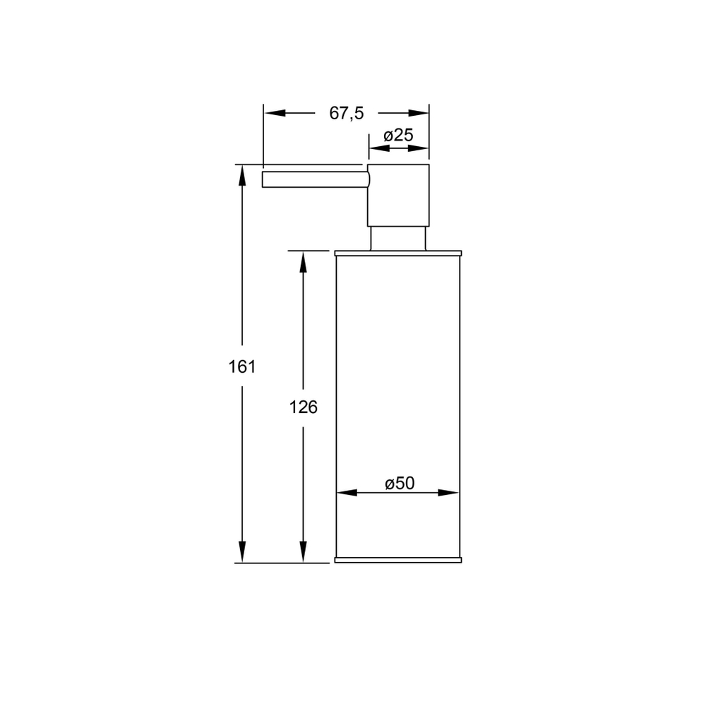 Steinberg Серия 650 Дозатор для жидкого мыла, из латуни, хром 650 8050