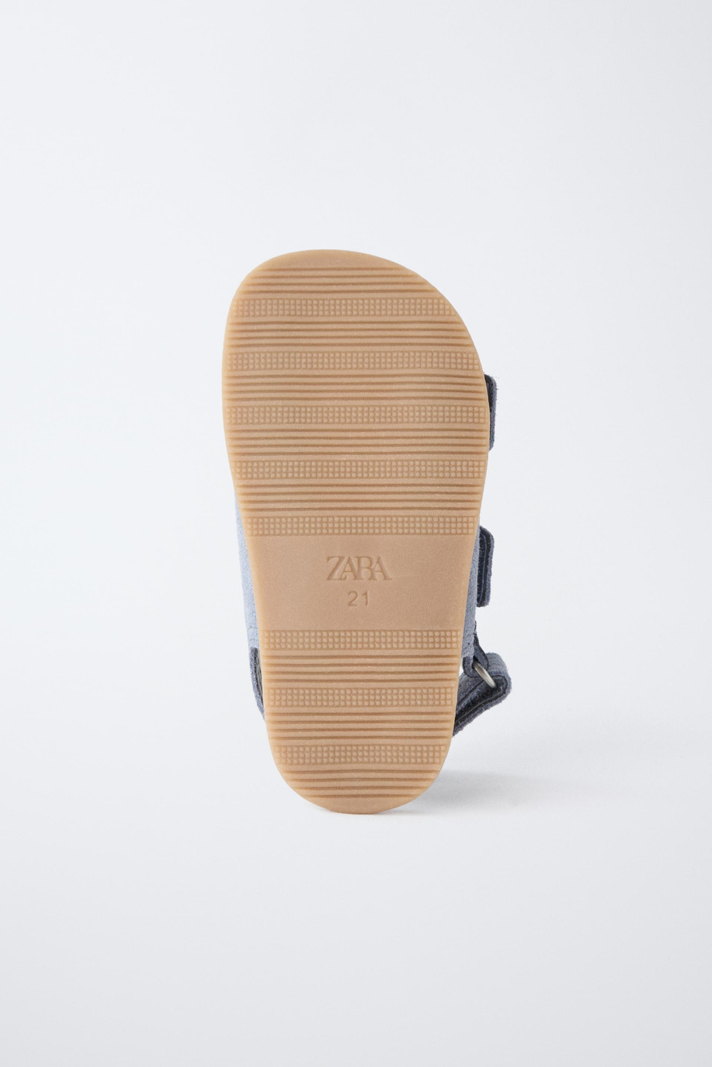 ZARA КОЖАНЫЕ САНДАЛИИ BAREFOOT С ДВОЙНЫМ РЕМЕШКОМ, СИНИЙ