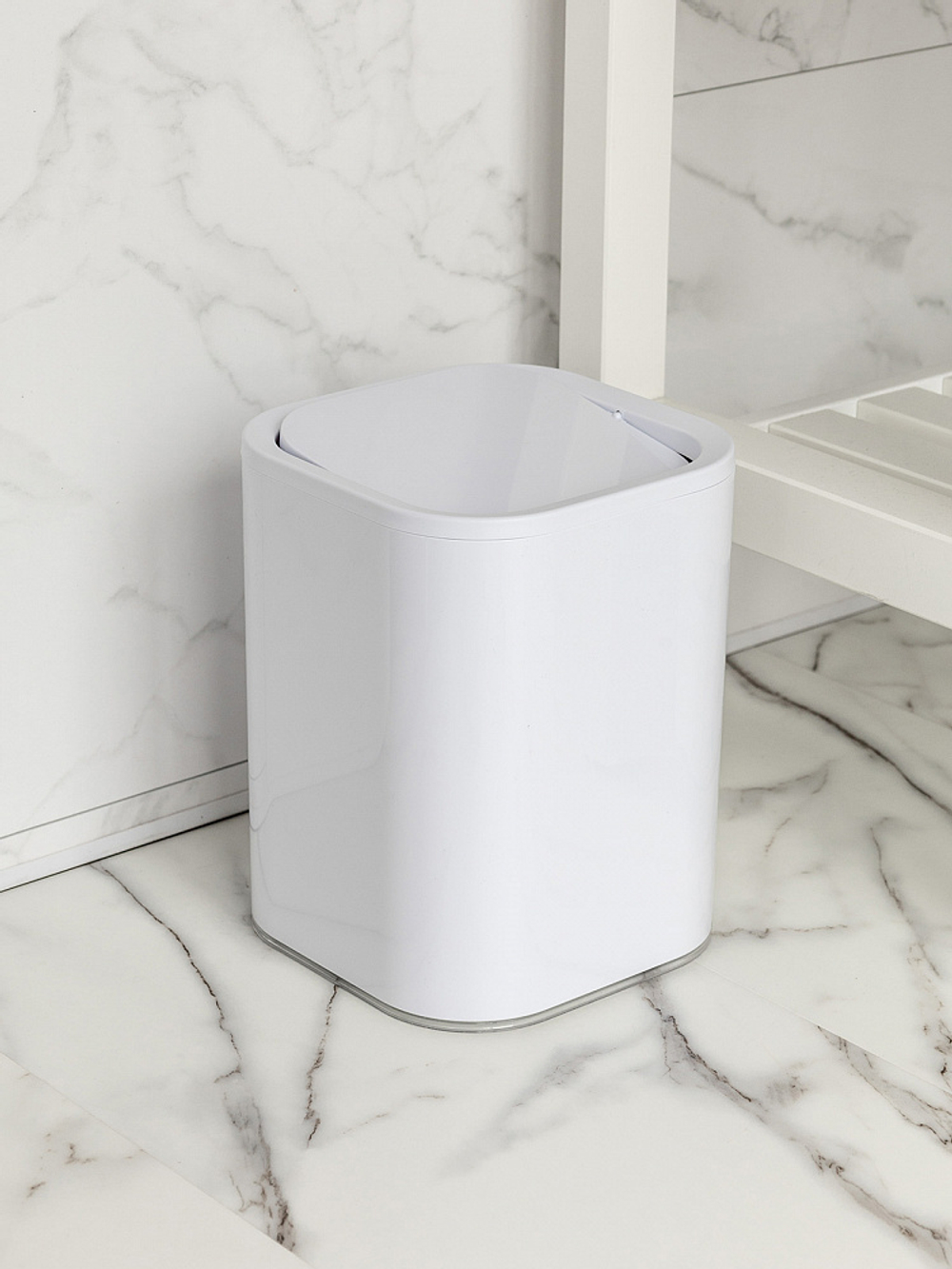 Ведро для мусора DeNASTIA STABLE W, 19,3х25,1, 95% ABS пластик, 5% акриловый пластик, белый