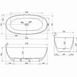 Ванна Vincea 170x75 VBT-6T01B черная