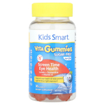Kids Smart, Kids Smart® Vita, жевательные таблетки для здоровья глаз, без сахара, для детей от 3 лет, цитрусовый пунш, 30 жевательных таблеток