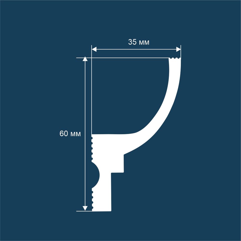 Карниз Ecopolymer, 60x35 мм