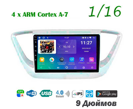 Topway TS7 1+16GB 8 ядер для Hyundai Solaris 2017 - 2020