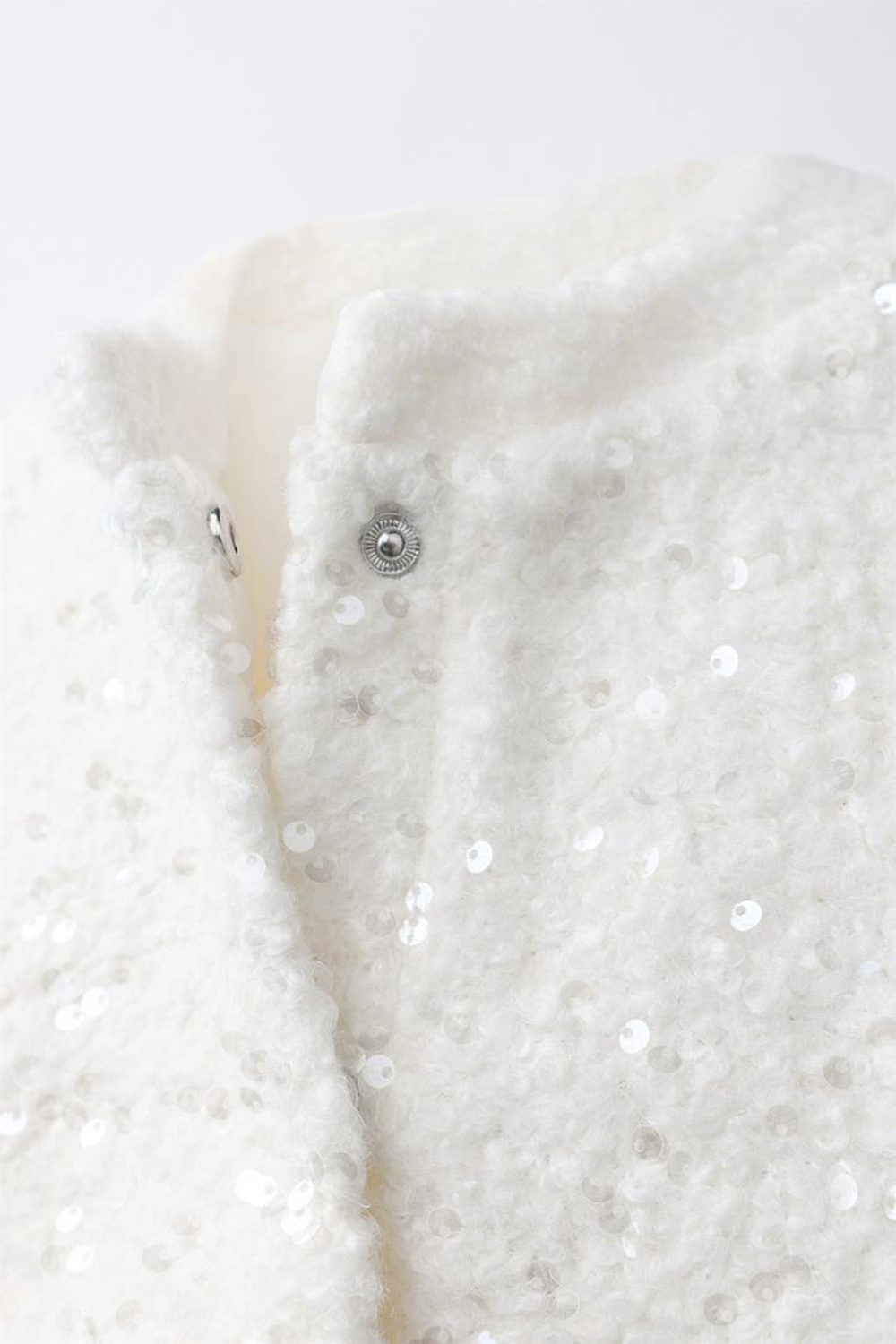 ZARA БОМБЕР С ПАЙЕТКАМИ, ЭКРЮ