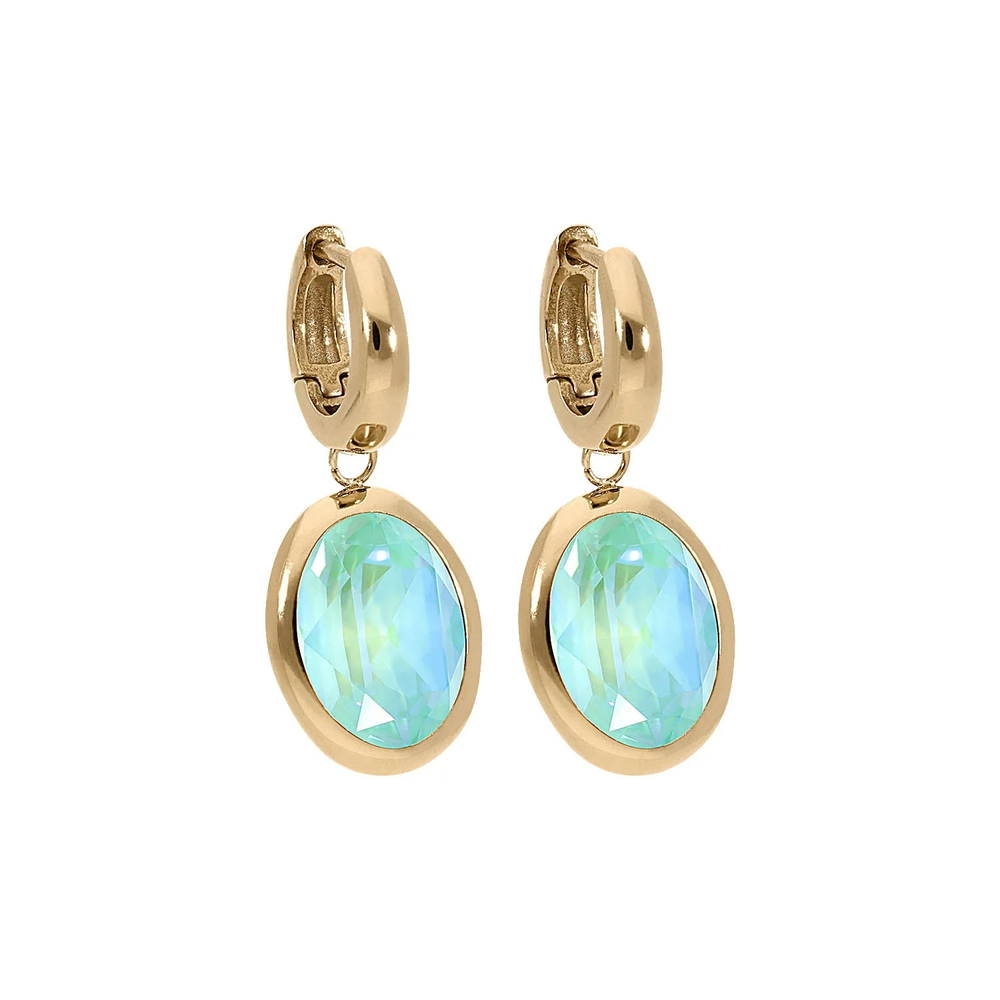 Серьги Qudo Creole TIVOLA small (G/P) Silky sage delite 310693