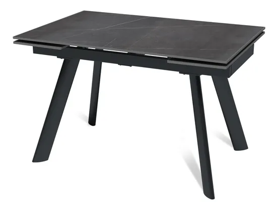 Стол "СТОУН" 120-180, керамика Armani Grey матовая , черный муар