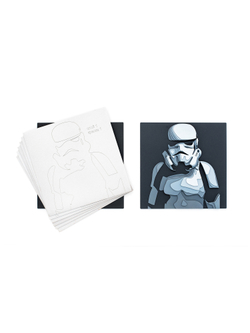 3D картина по номерам Штурмовик, Звездные войны (Star wars),SamCraft, подарочный набор для творчества, многослойное панно из дерева для раскрашивания