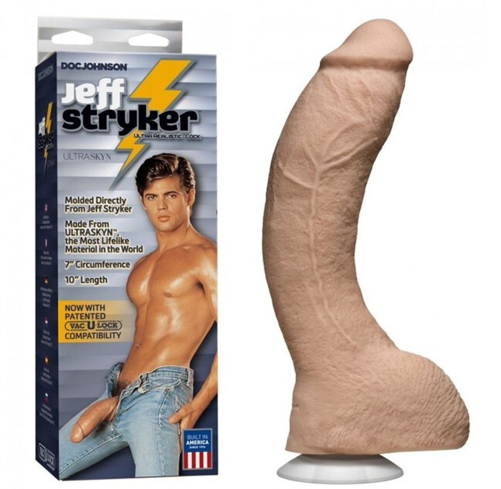 Фаллоимитатор ультра-реалистик "Jeff Stryker" (Цвет: телесный)