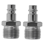 Ниппель универсальный быстросъемный ("папа") внешняя резьба 1/2, 2 шт, Stels