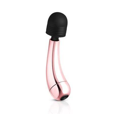 Золотисто-черный мини-вибратор Mini Curve Massager - 13 см. (Цвет: золотистый с черным)