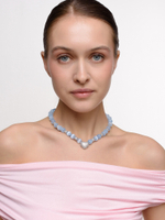 Колье "Summer heart" blue Silver