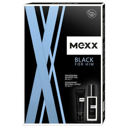 Парфюмерные наборы Black Man - deodorant s rozprašovačem 75 ml + sprchový gel 50 ml