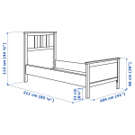 Каркас кровати - IKEA HEMNES, 200х90 см, белый, ХЕМНЭС ИКЕА